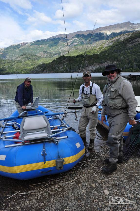Encontro com pescadores de mosca (fly fish) no Parque Nacional Los Alerces, ao norte de Trevelin, na patagônia argentina